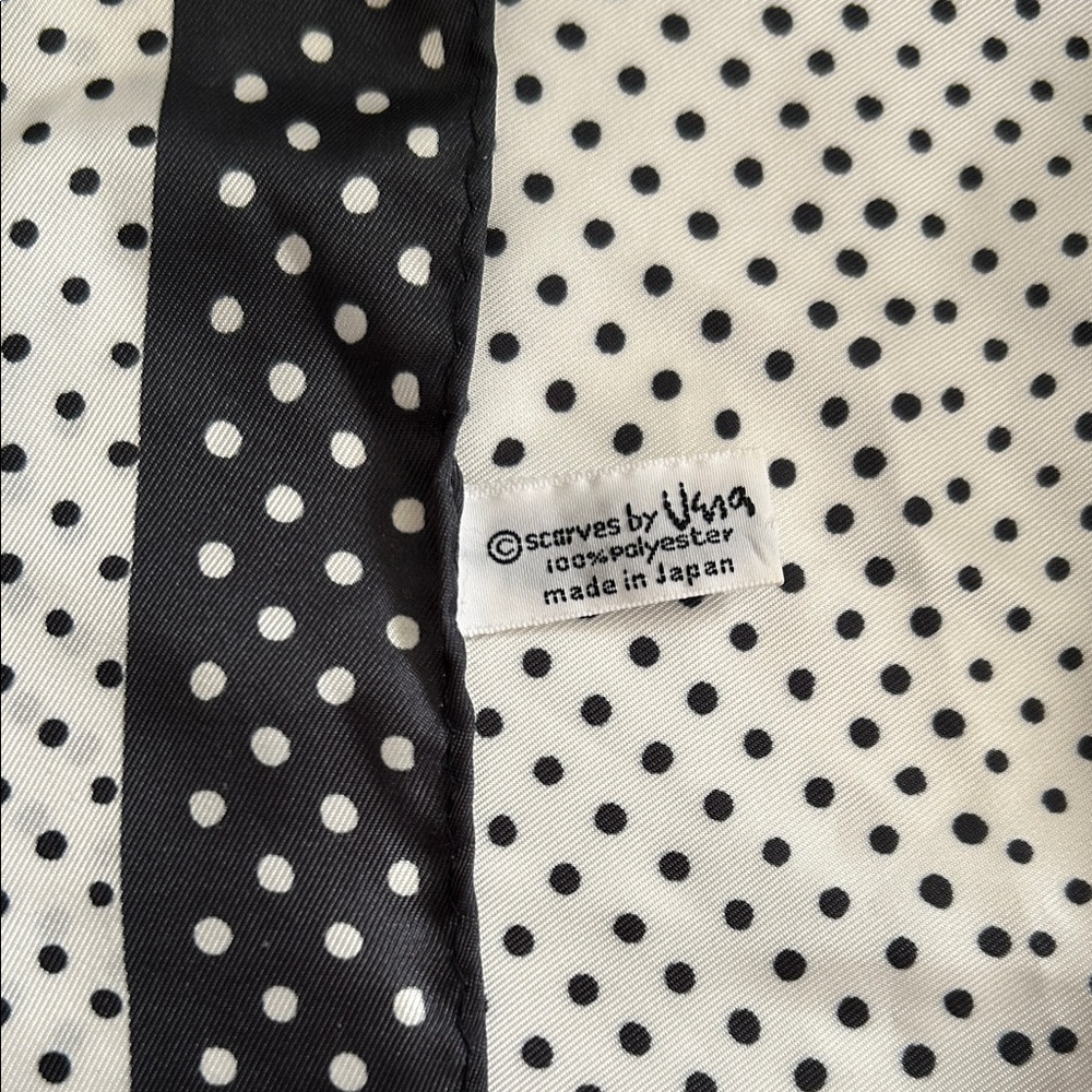 Vera Neuman Black and White Polka Dot Scarf - Picture 2 of 8